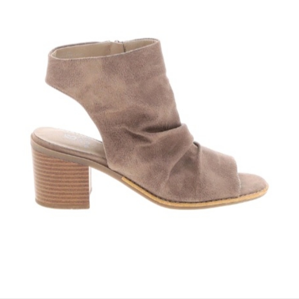 Sueded Ruched Booties - Picture 2 of 3